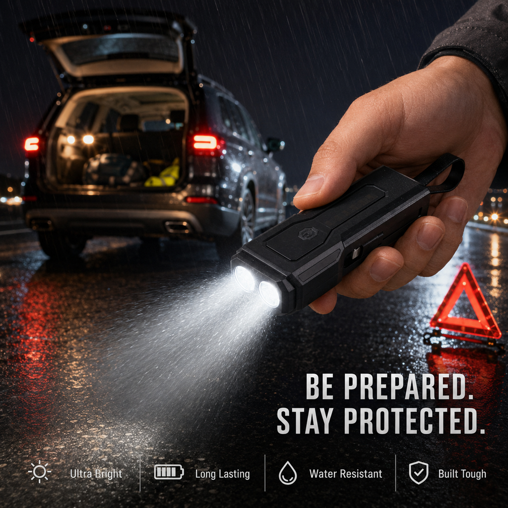 Rechargeable Z828 Black Portable lampe de poche de vélo Power Bank Outdoor Emergency Light LED