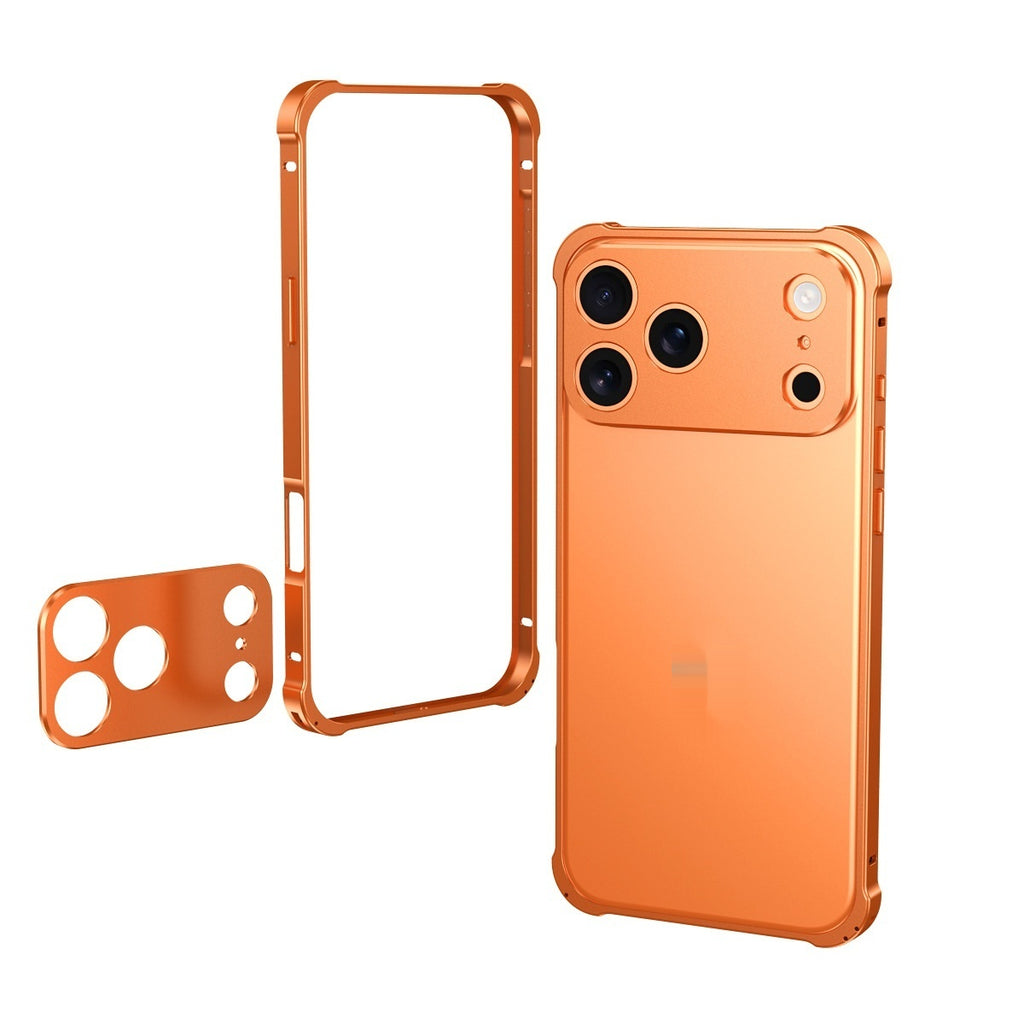 Four-corner résistant à la chute Seahorse Buckle Phone Case Cadre en métal