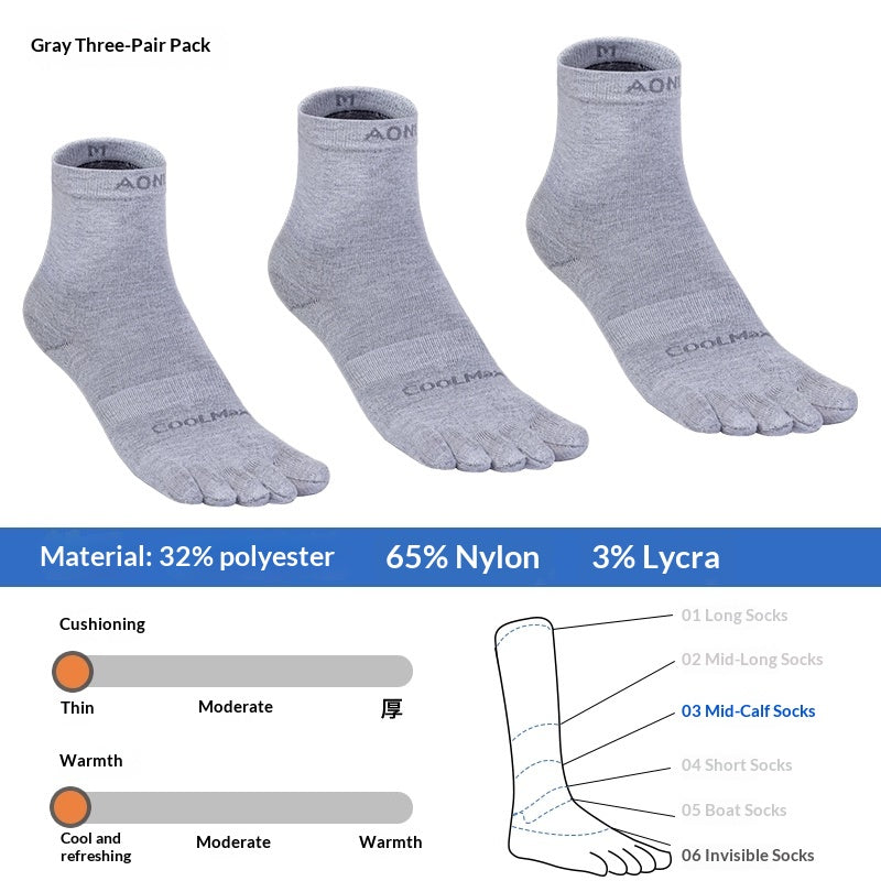 Hommes et femmes Sports Course Marathon Trail Randonnée Chaussettes à orteils fendus