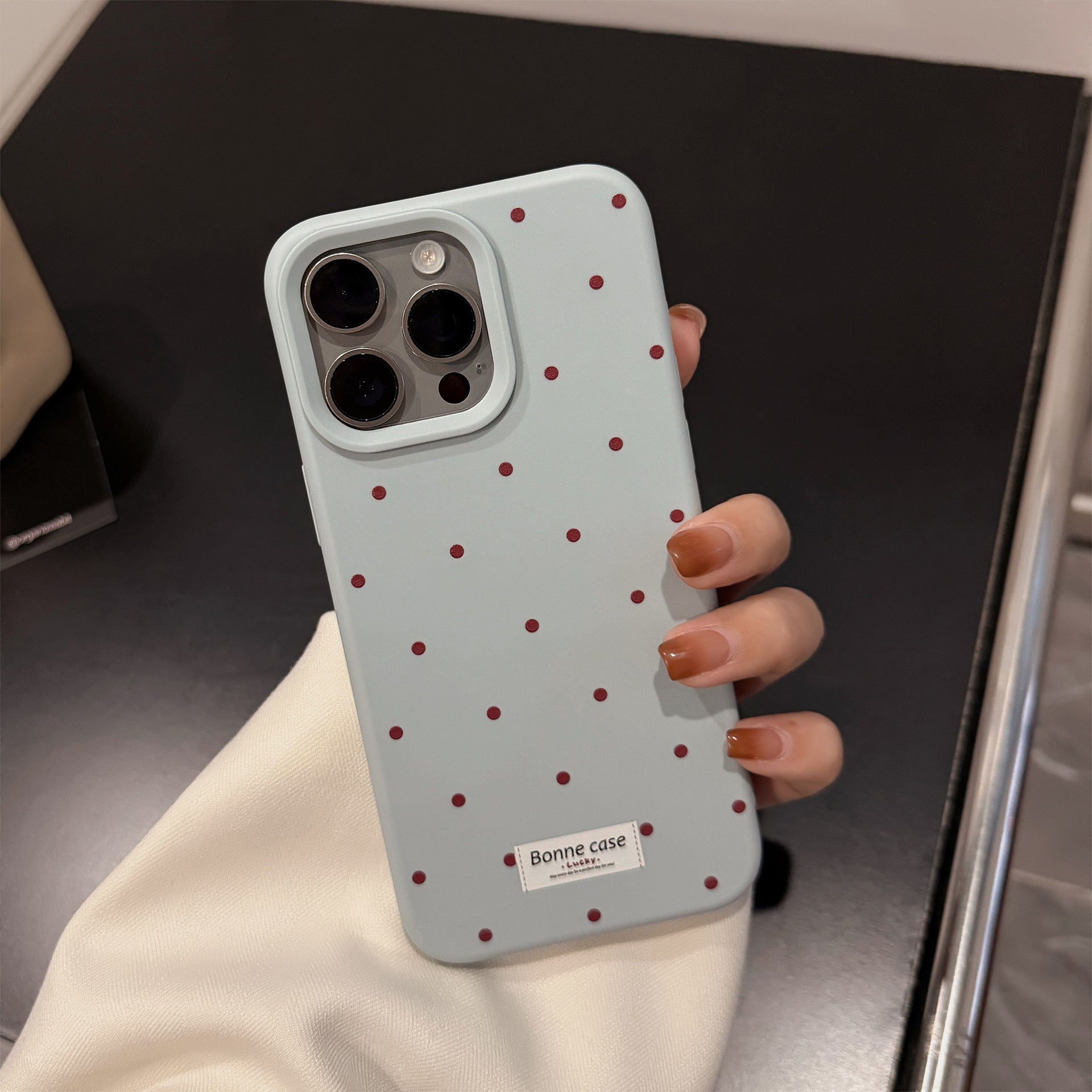 Ins-style Coréen Polka-dot dossier téléphonique
