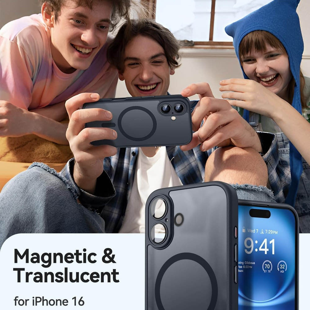 Dossier téléphonique Adsorption magnétique Couverture de protection semi-transparente par pulvérisation d'huile Matte