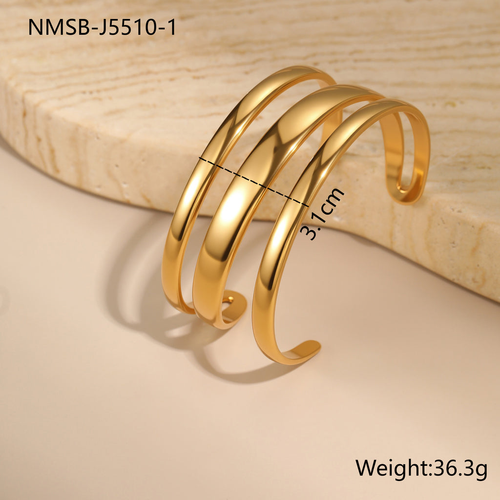 Bracelet d'ouverture simple en acier inoxydable