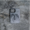 Rétro Vampire gothique Bat Wing Embossed Style foncé Étui téléphonique