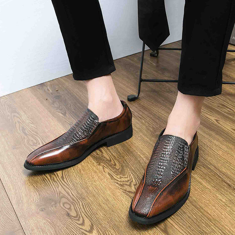 Loafer Trendy Retro British Slip-on Chaussures en cuir