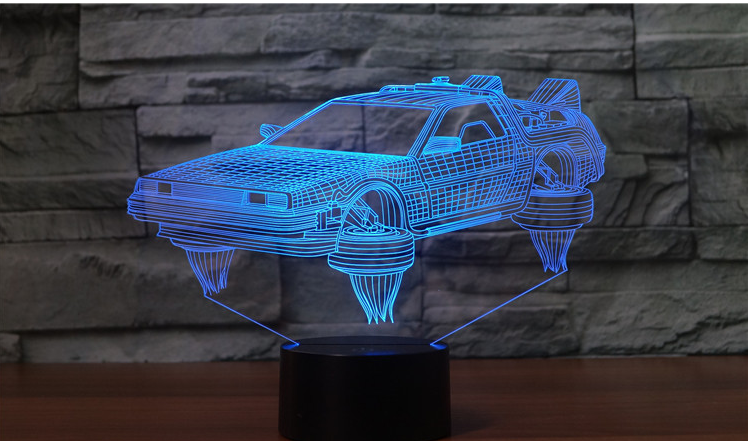Petite lumière de nuit enfants chambre décoration enfants salle d'étude lumières 3d Sci-fi voiture