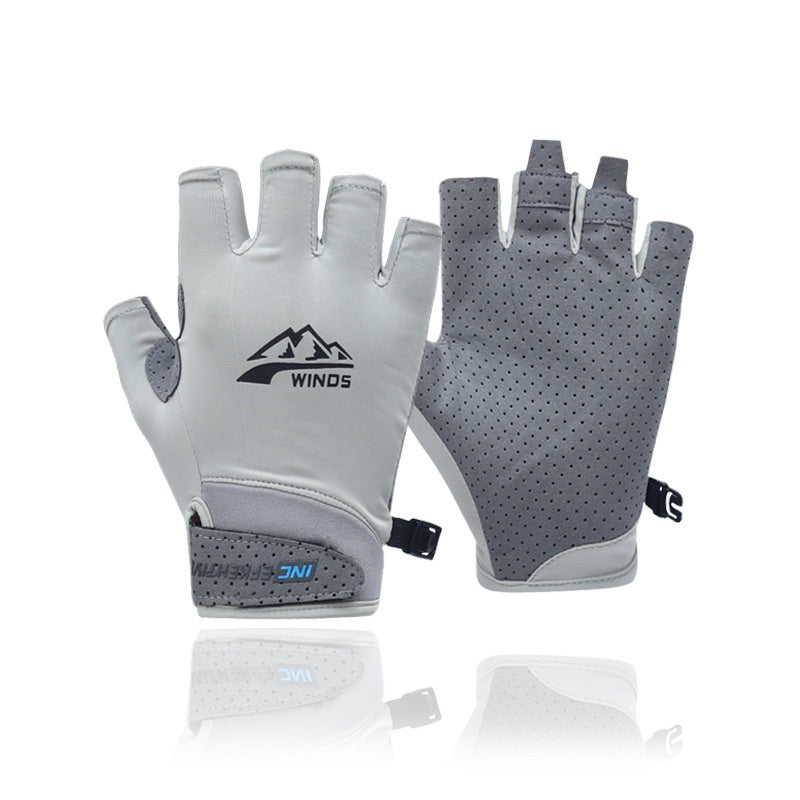 Gants de vélo de fitness à moitié doigt tactile écran respirant écran solaire Gants pour hommes et Wo