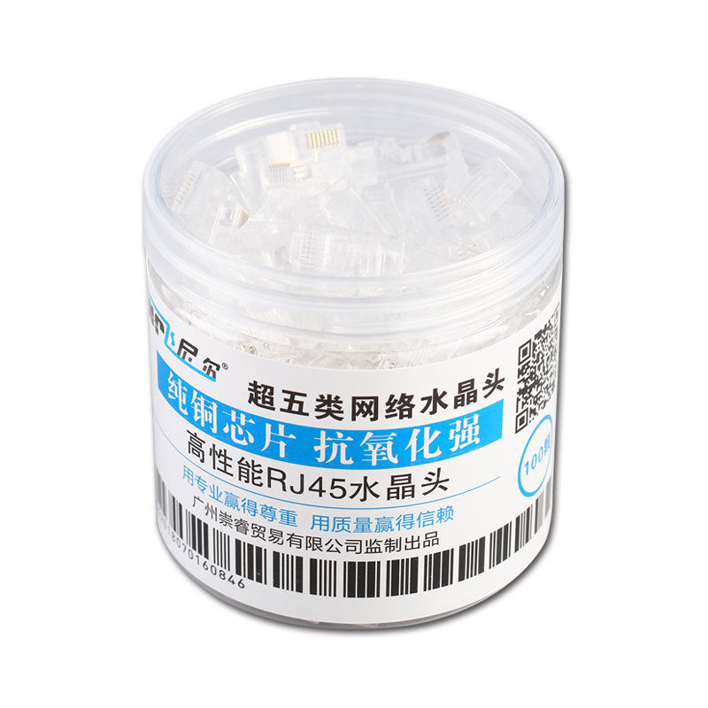 Exquise en conserve 100 PCs Haute Performance Catégorie 6 Crystal Plug Rj45 Crystal Head