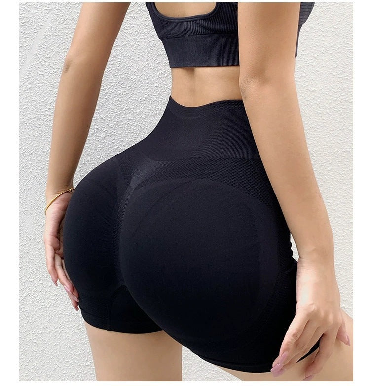 Short de yoga Honey Hip High-waist Séchage rapide Seamless Waist Slimming et Hip Lifting Thre
