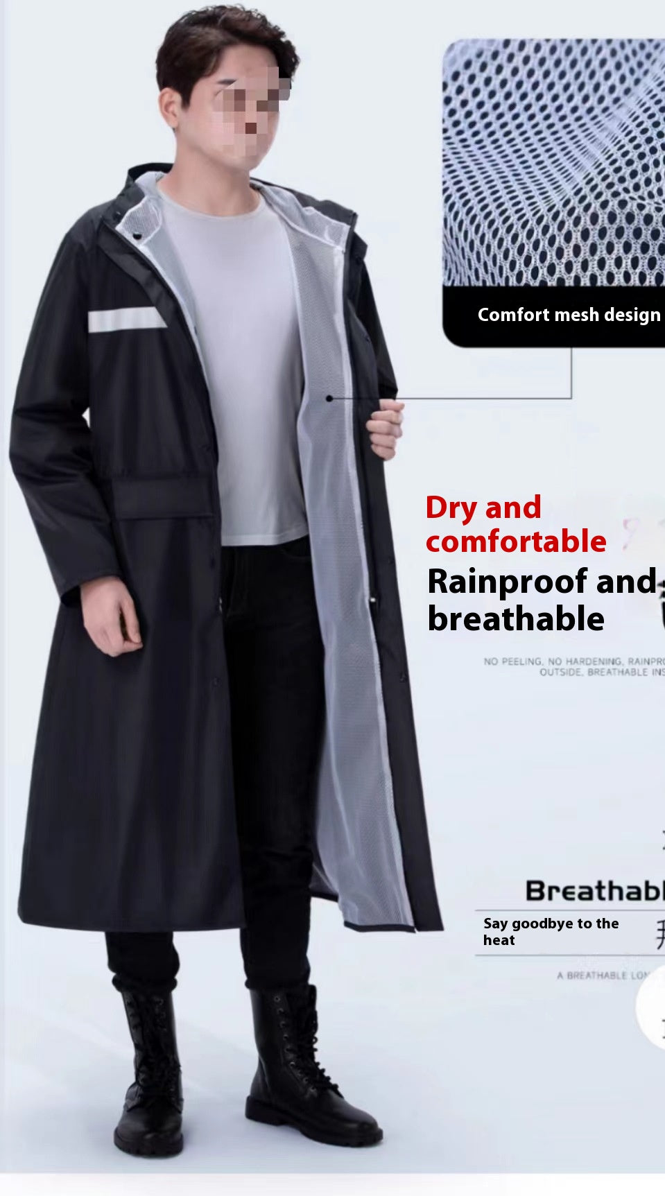 Raincoat Long Full Body Rainproof Adulte Une pièce Homme Une pièce imperméable Raincoat
