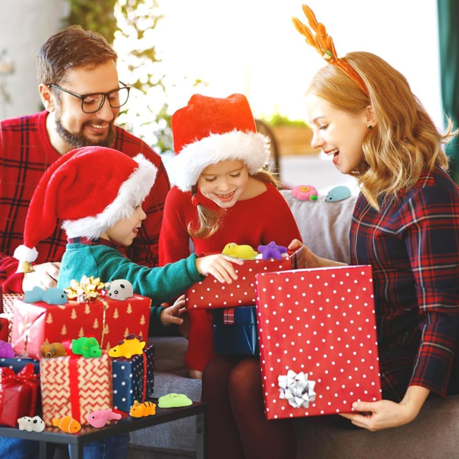 30 Jouets pour la salle de classe Anniversaire Noël Cadeaux Goodie Bag Mini Animaux Mochis Stress Relief Sens