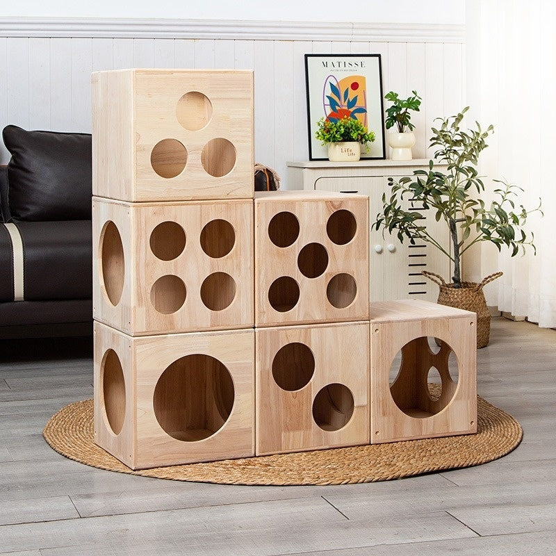 Maison de chat Villa personnalisée Dice-forme Modulaire Cat Cage Pet House