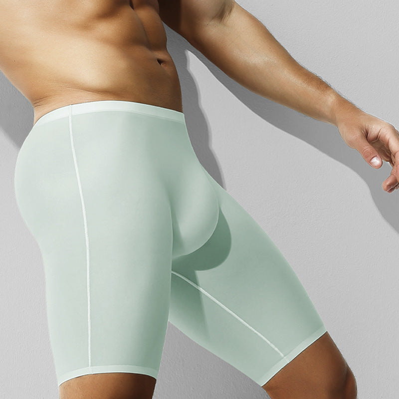 Sous-vêtements en soie de glace pour hommes Sports Summer Thin Boxers