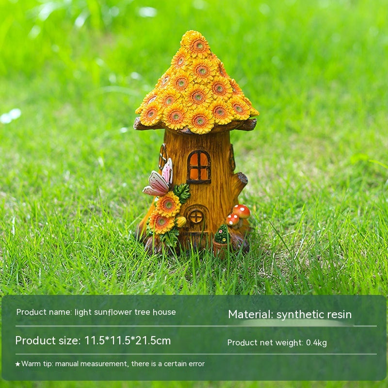 Resin solaire lampe décoration arbre maison lampe jardin extérieur pelouse