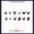 Autocollant de tatouage de jus de plantes-F23-Modèle de petit papillon- 1