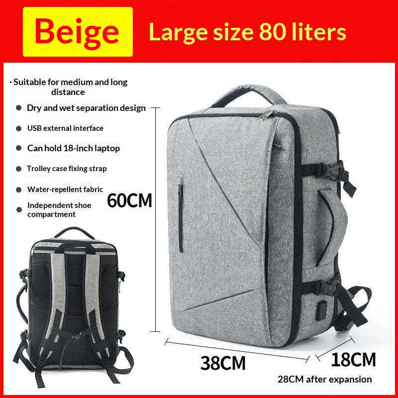 Travel Man Sac à dos de voyage extra-grande capacité