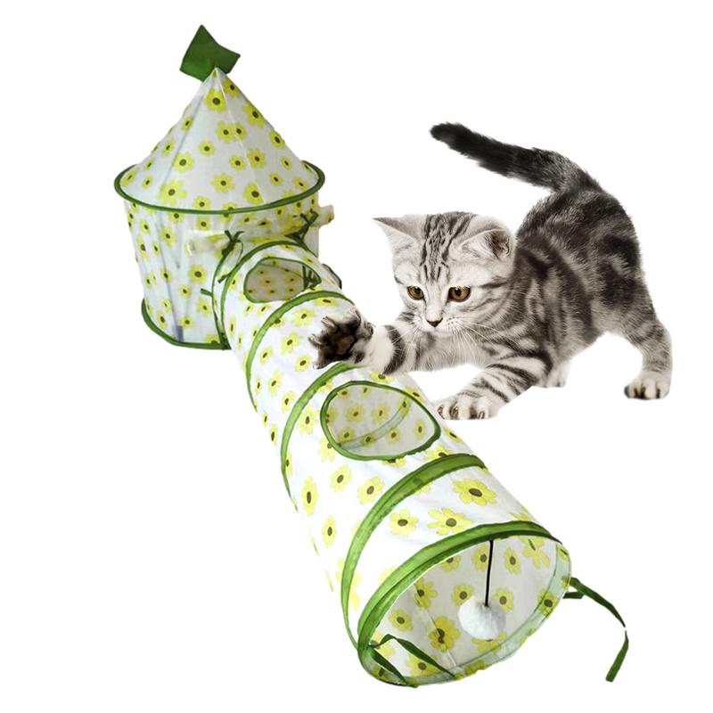 Tunnel de jeu de chat Pliage interactif Bunny Tent Tunnel de tente de chat pliable Tubes de tente portable Ind