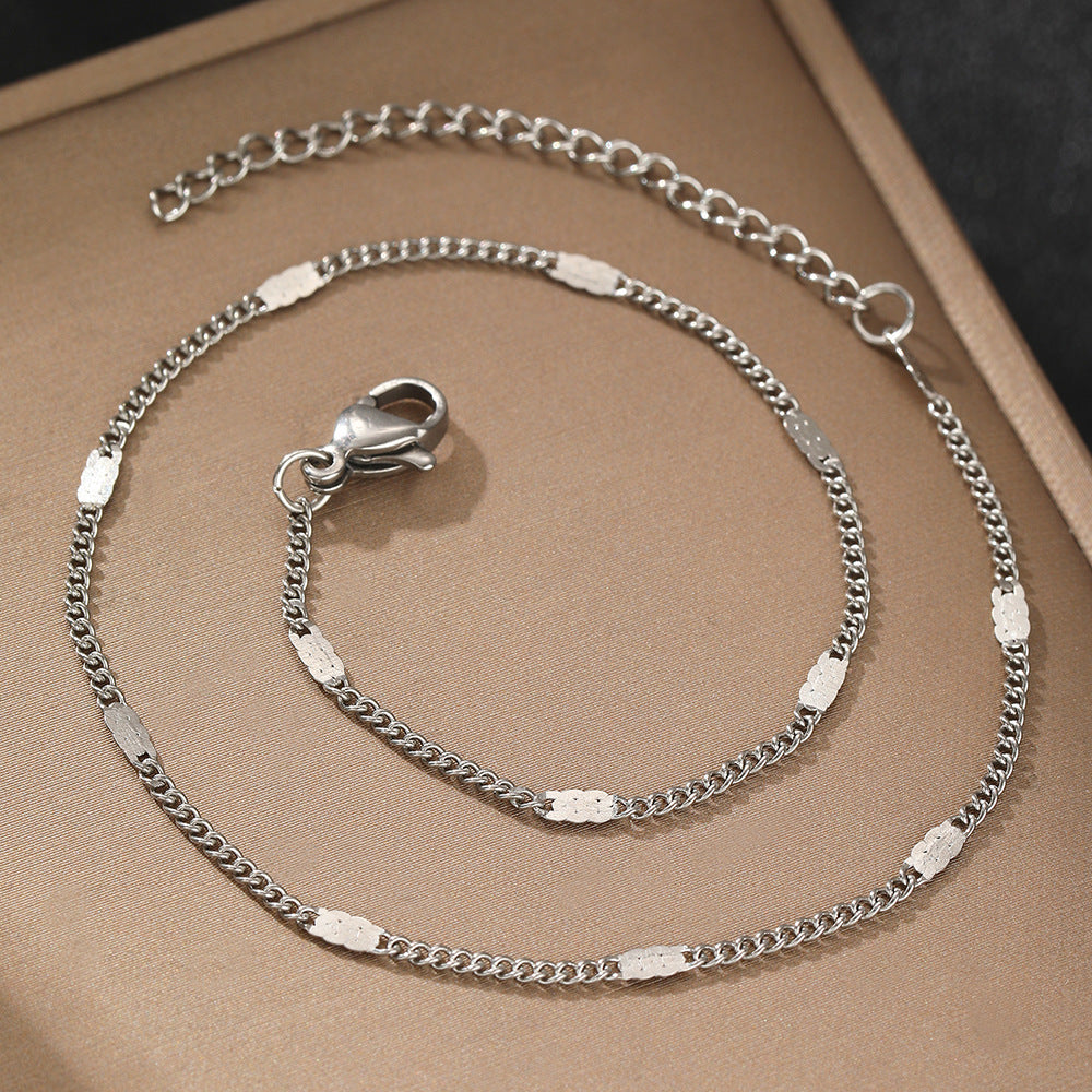 Anklet fashionable en acier inoxydable