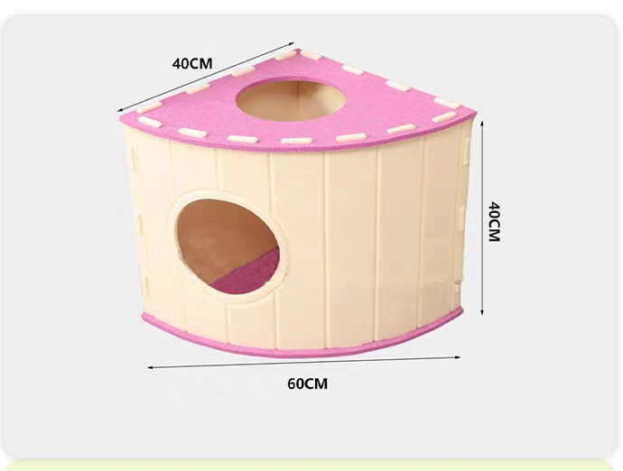 Four-Season Felt Fan-Shaped Cat Villa