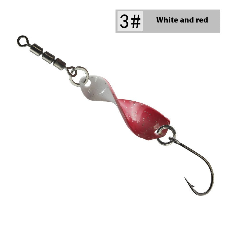 Lure Haute Vitesse Swivel Spiral Tossing Rotation Lure de métal brillant