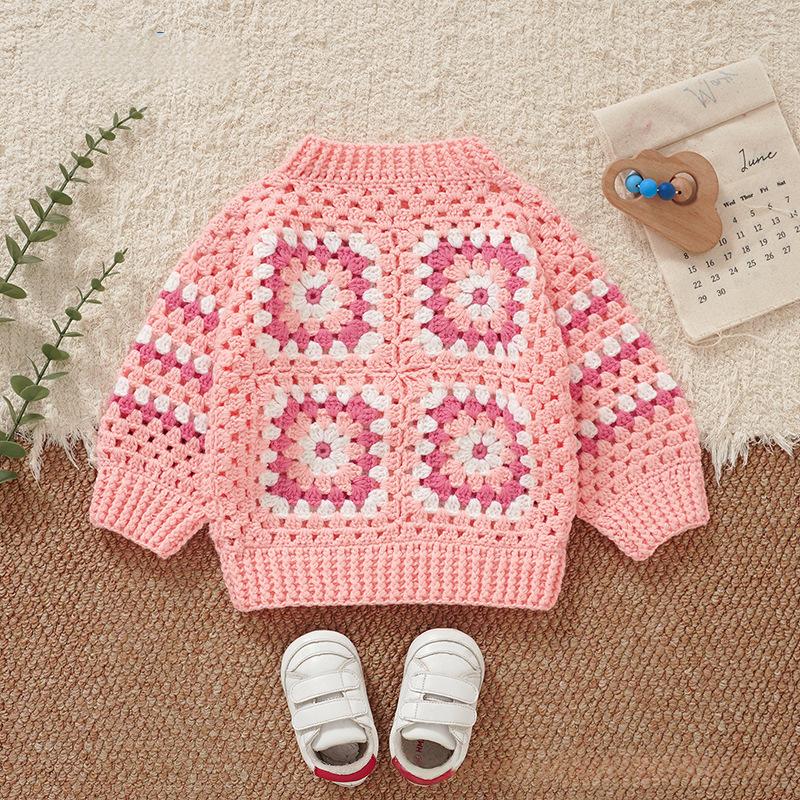 Haut mode et polyvalent pour bébé filles Tige tricotée