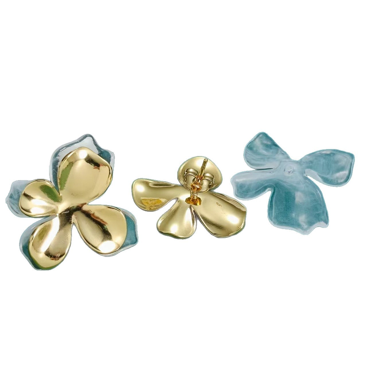 Boucles d'oreilles en acier inoxydable à double couche Léger Luxe avec une sensation Premium