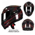 Casque de moto en fibre de carbone Personnalité de moto Léger Type de couverture complète