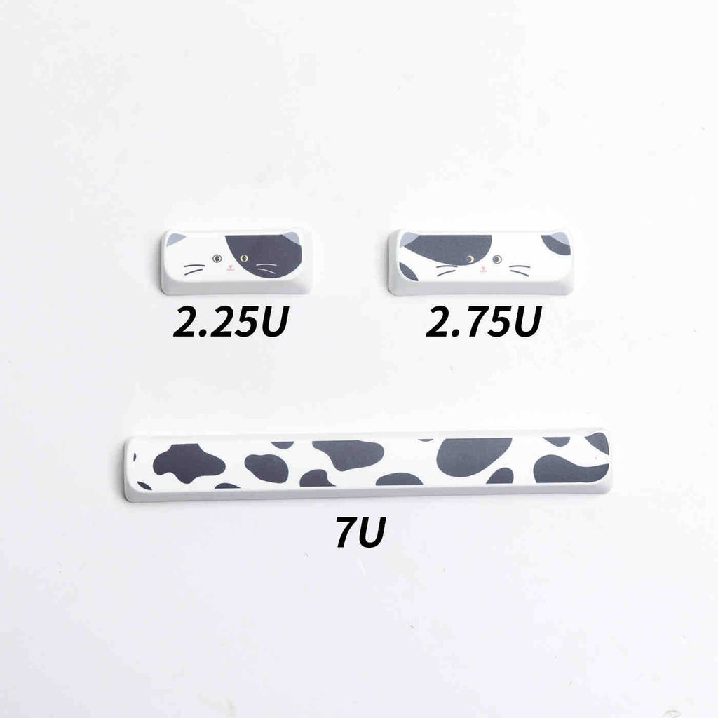 Casquette de clé de sublimation Kitten noir et blanc