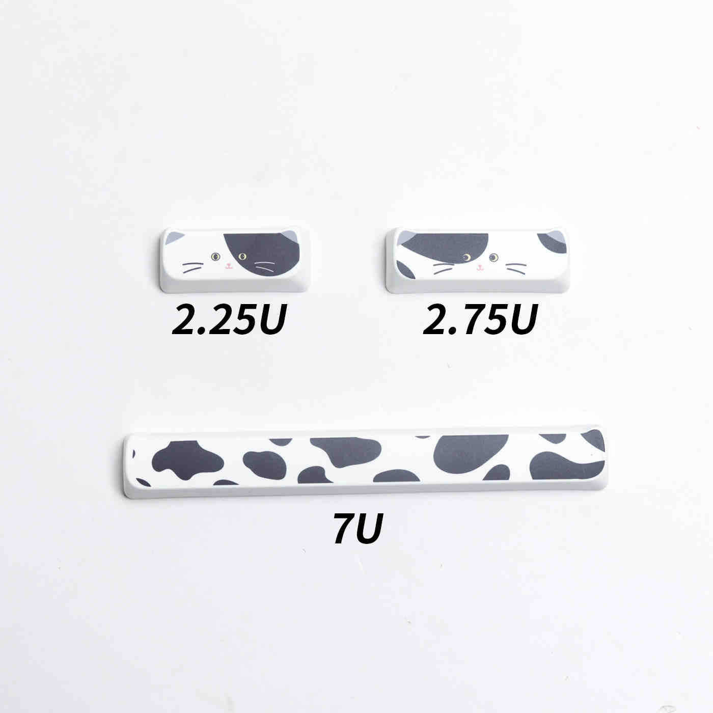 Casquette de clé de sublimation Kitten noir et blanc