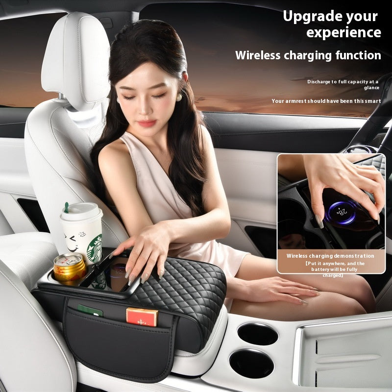 Automobile Armrest Box Cover Smart Wireless Charging Tissu de charge rapide multifonction