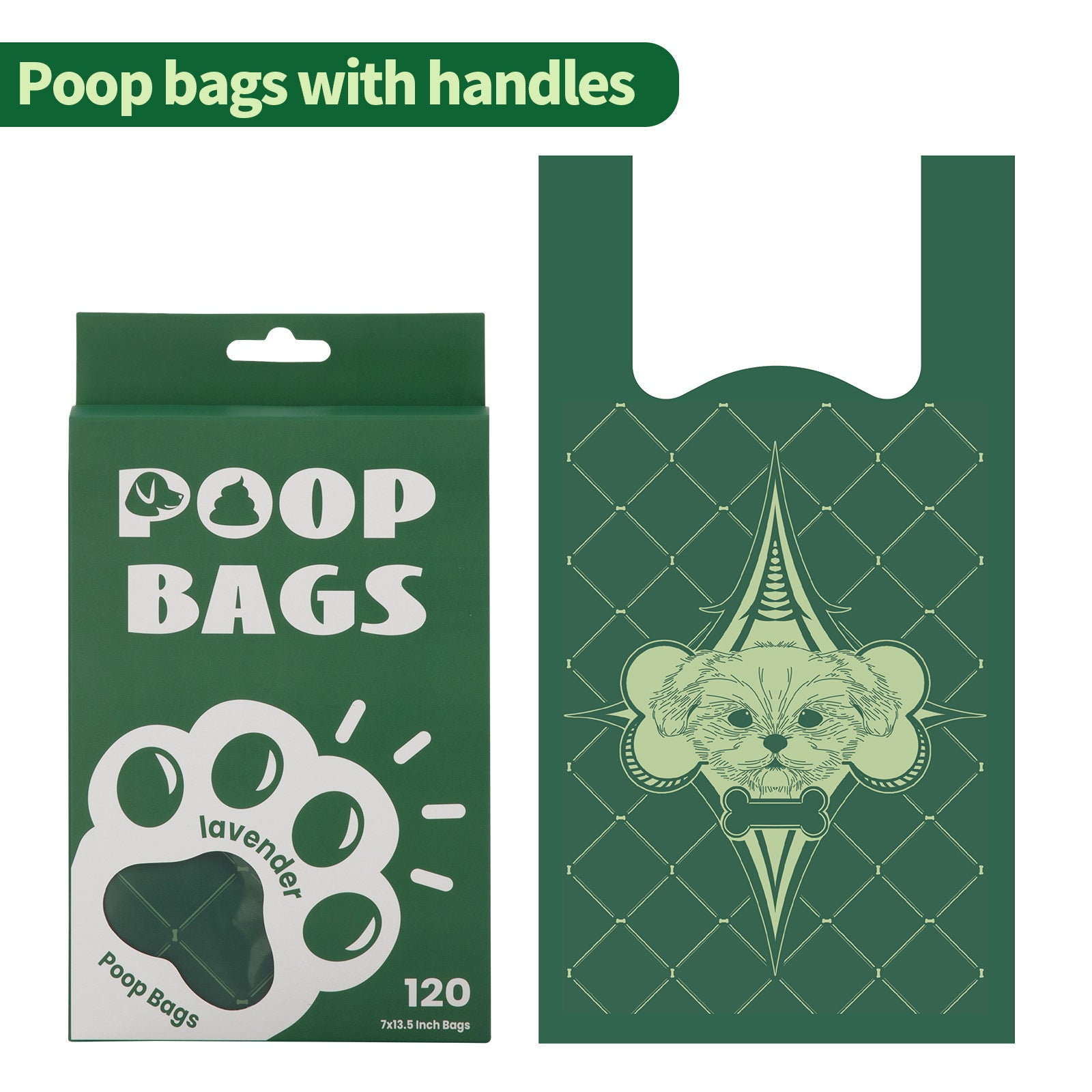Poignée sac de déchets de chien EPI Vest Poop Sacs de ramassage Degradable Cat Litter Bag