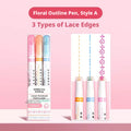 Stylo de contour de motif-3 pièces par boîte