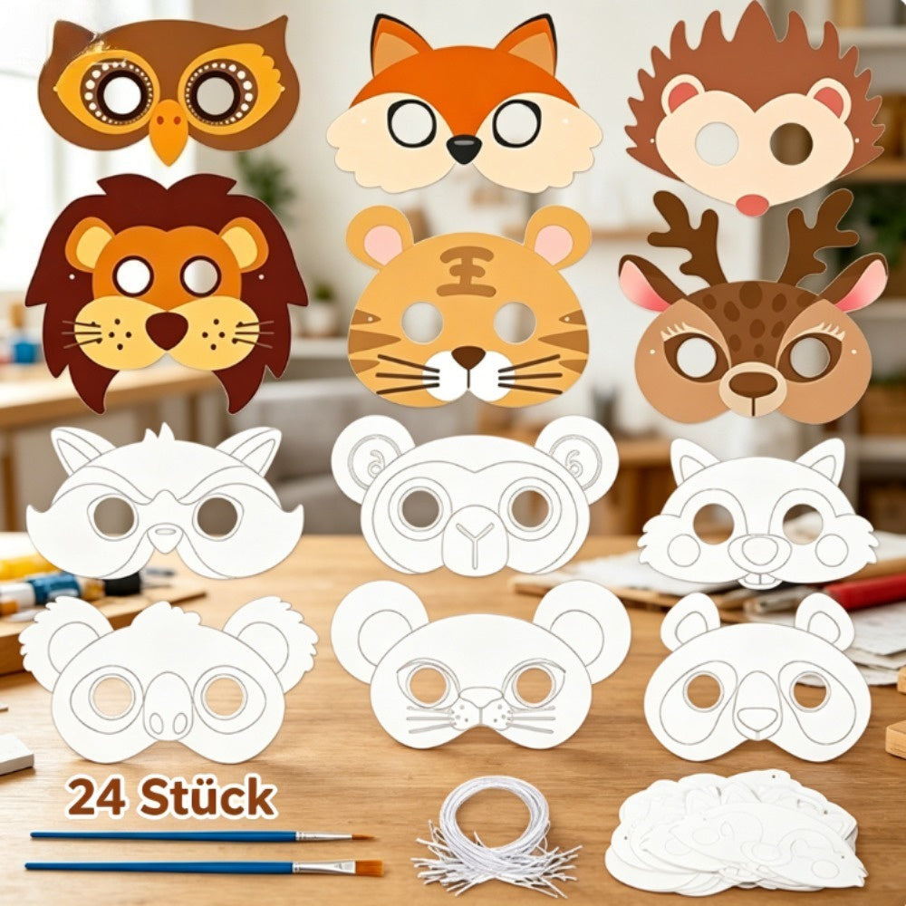 Ensemble de masques d'automne de 50 pièces avec 12 modèles animaux