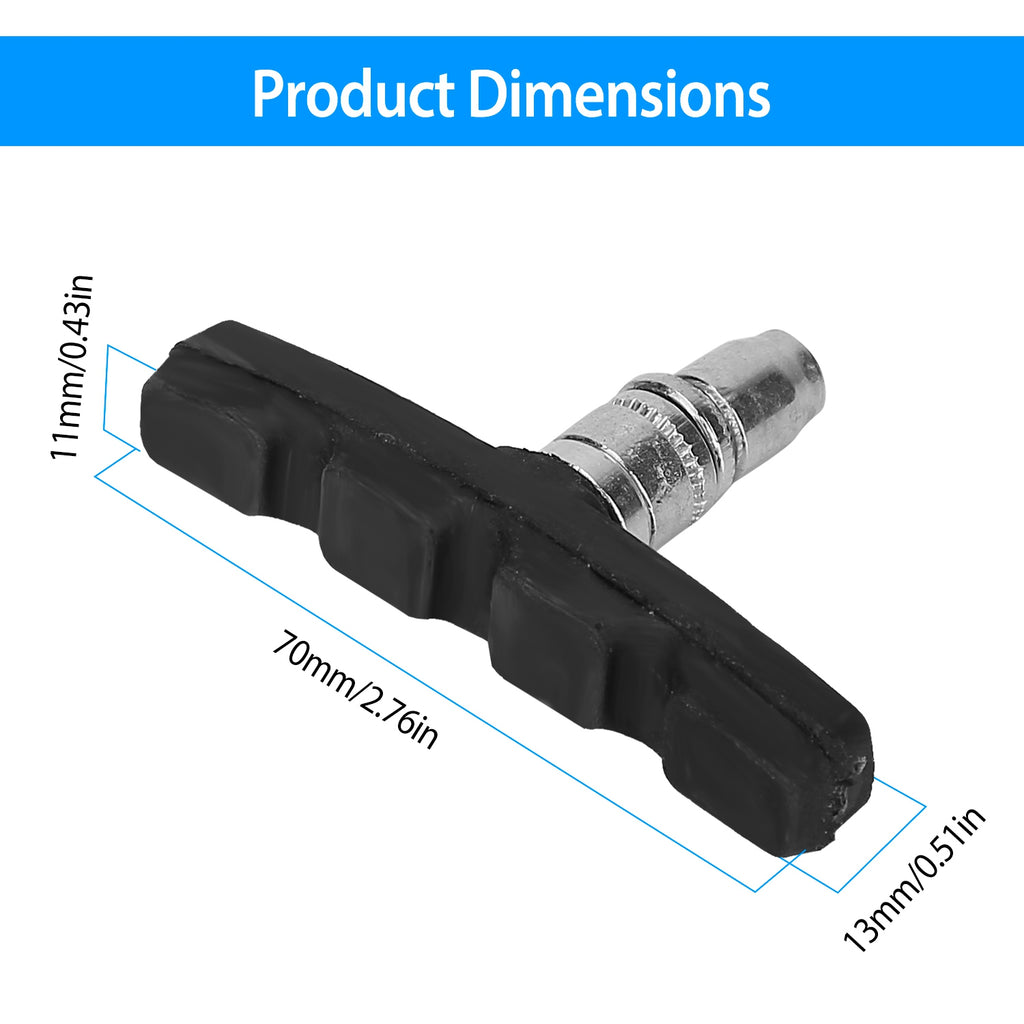 5 paires V Plaques de frein de vélo Road Mountain Vélo V-Brake Blocks Set 70mm Vélo V antidérapant