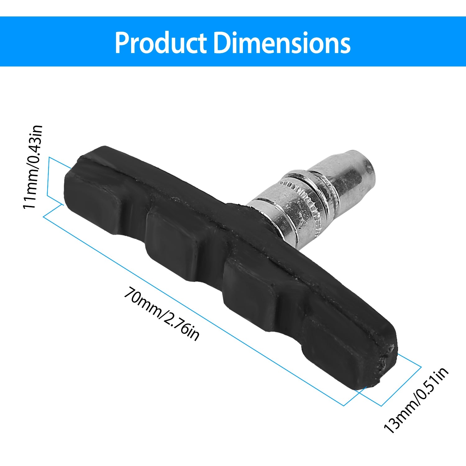 5 paires V Plaques de frein de vélo Road Mountain Vélo V-Brake Blocks Set 70mm Vélo V antidérapant