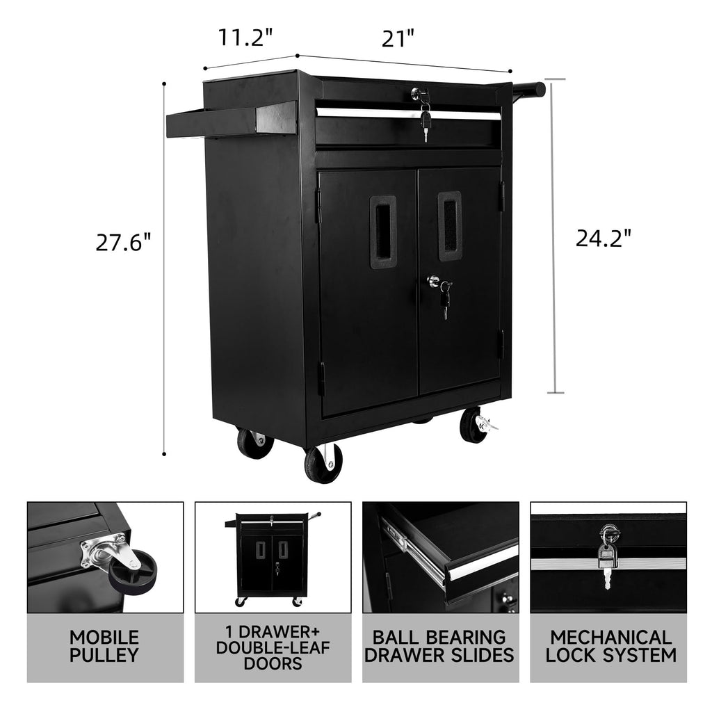 Uniquement pour la livraison sur waybill Cabinet à double porte avec un tiroir Panier d'outils TT201BK