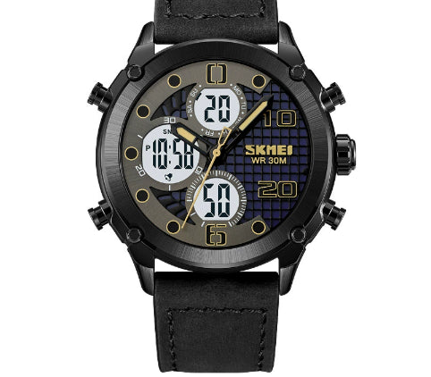 Sports de plein air hommes montre électronique double mouvement multifonctionnel