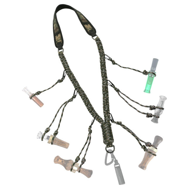 Tactical extérieur 12-Ring collier collier Canard Call Lanyard portable multi-fonctionnel W