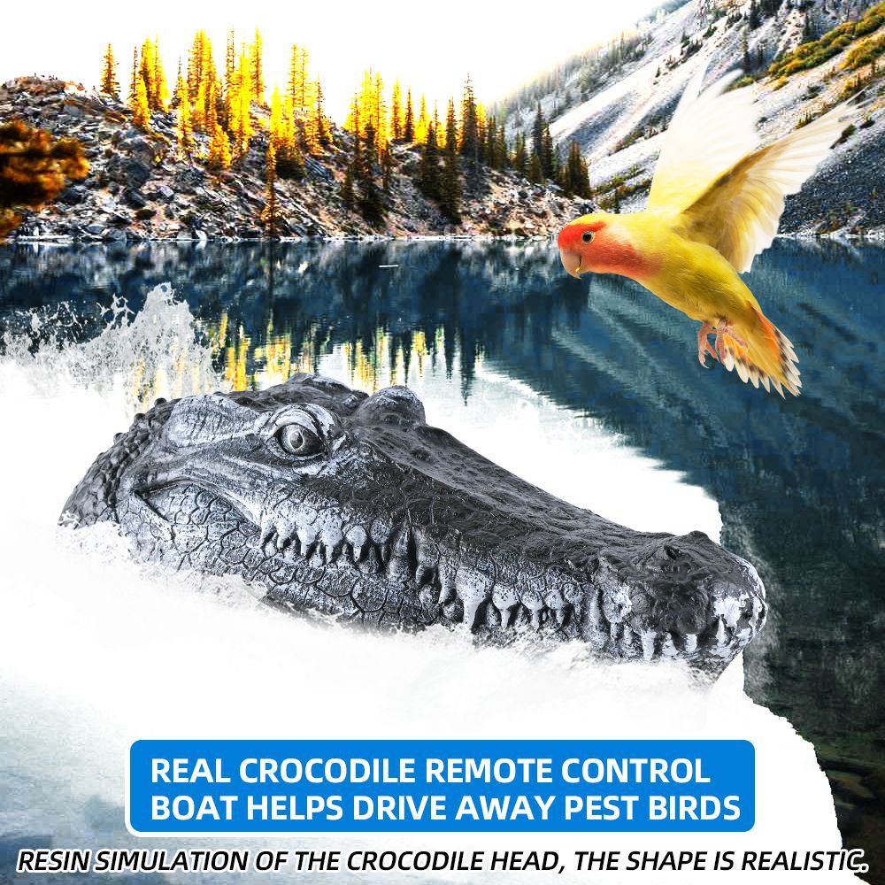 Simulated Crocodile Head Remote-control Navire pour enfants Modèle de bateau Jouets Garçon Spoof