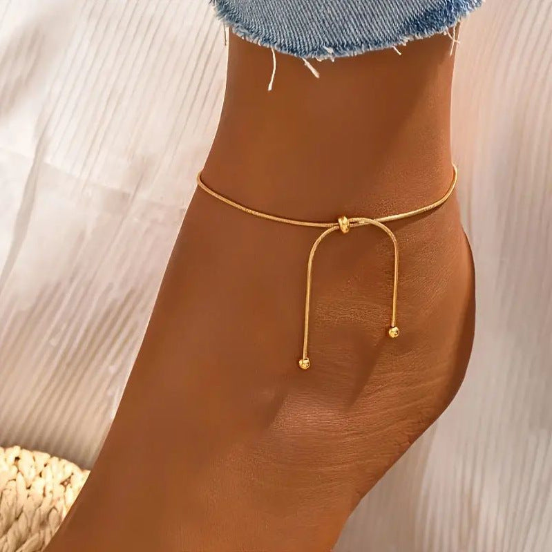 Bracelet de cheville de perles réglables pour les femmes