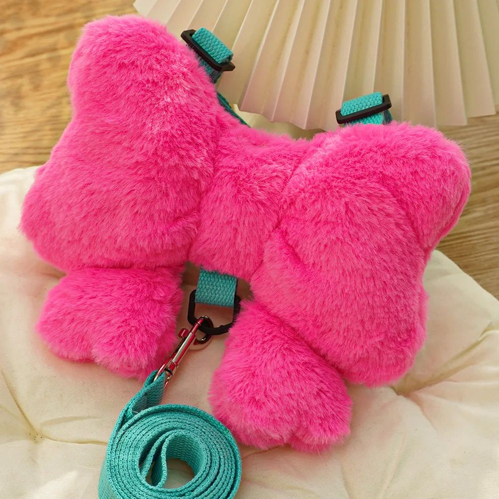 Pet Bow Cost Strrap Traction Rope de marche chien corde et chat sortir mignon Bow Self Bac