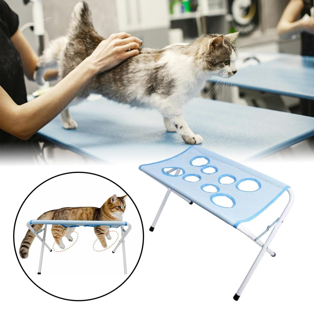 Hamac de grooming pour animaux de compagnie avec support en fer pliable