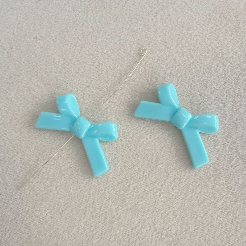 Perles d'espacement en forme de Bowknot acrylique
