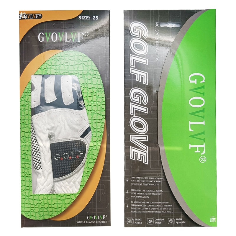 Tissu en microfibre avec particules antidérapantes Gants de golf respirants