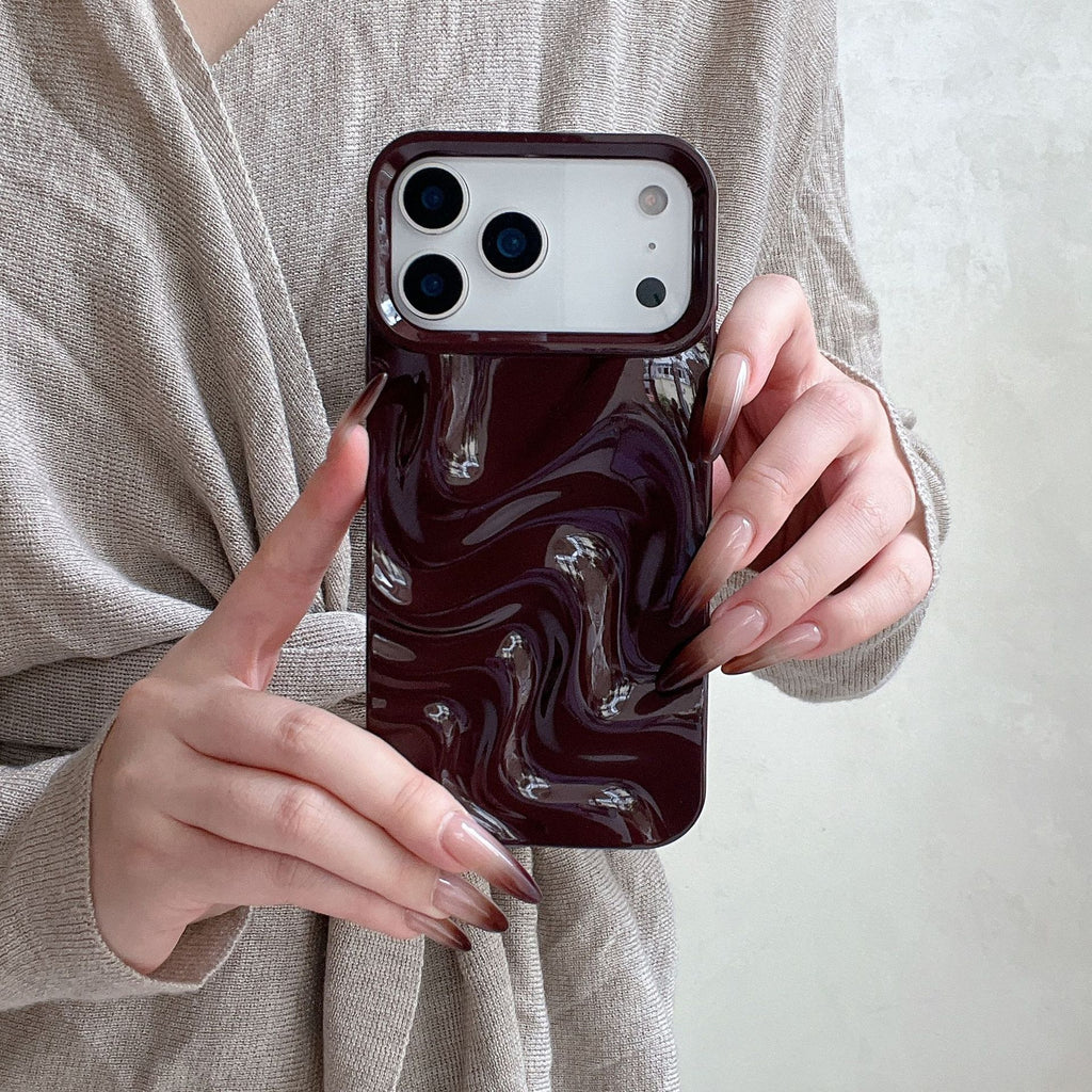 Style coréen Simple Ins en trois dimensions Ripple d'eau Soft Shell
