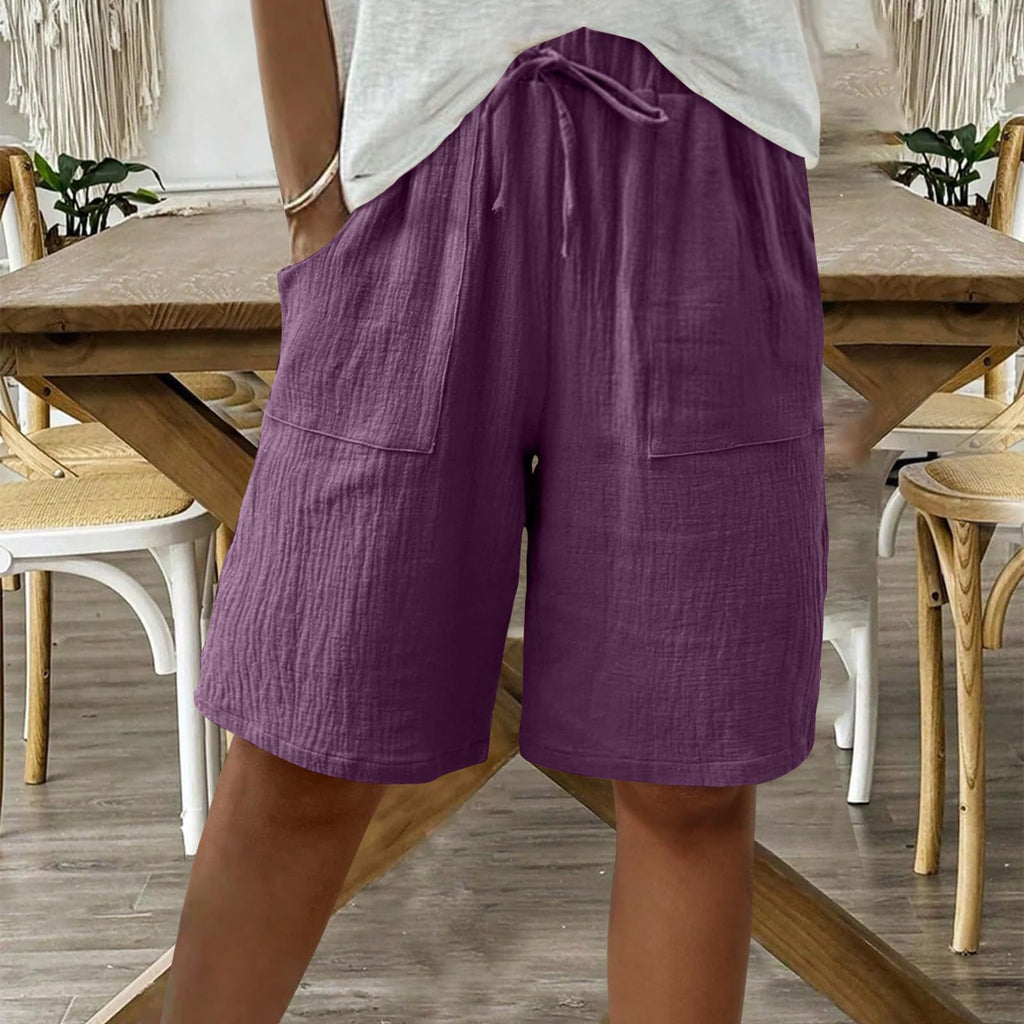 Short en coton lin