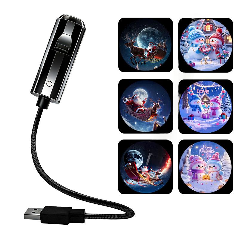 Portable USB Starry Sky Projection Night Light avec des diapositives interchangeables