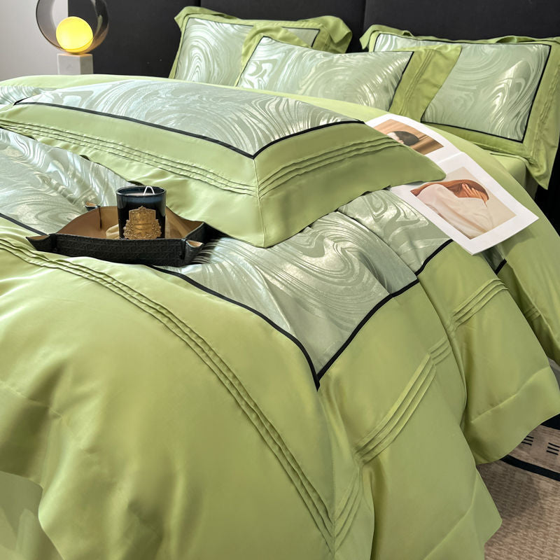 Léger Luxury Lits Jacquard 4 pièces teints au fil