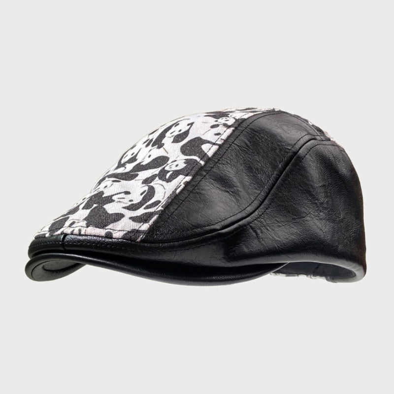 Chapeaux d'avance en cuir PU rétro automne hiver