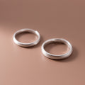 Coréenne Simple Creative Brossed Couple Anneau