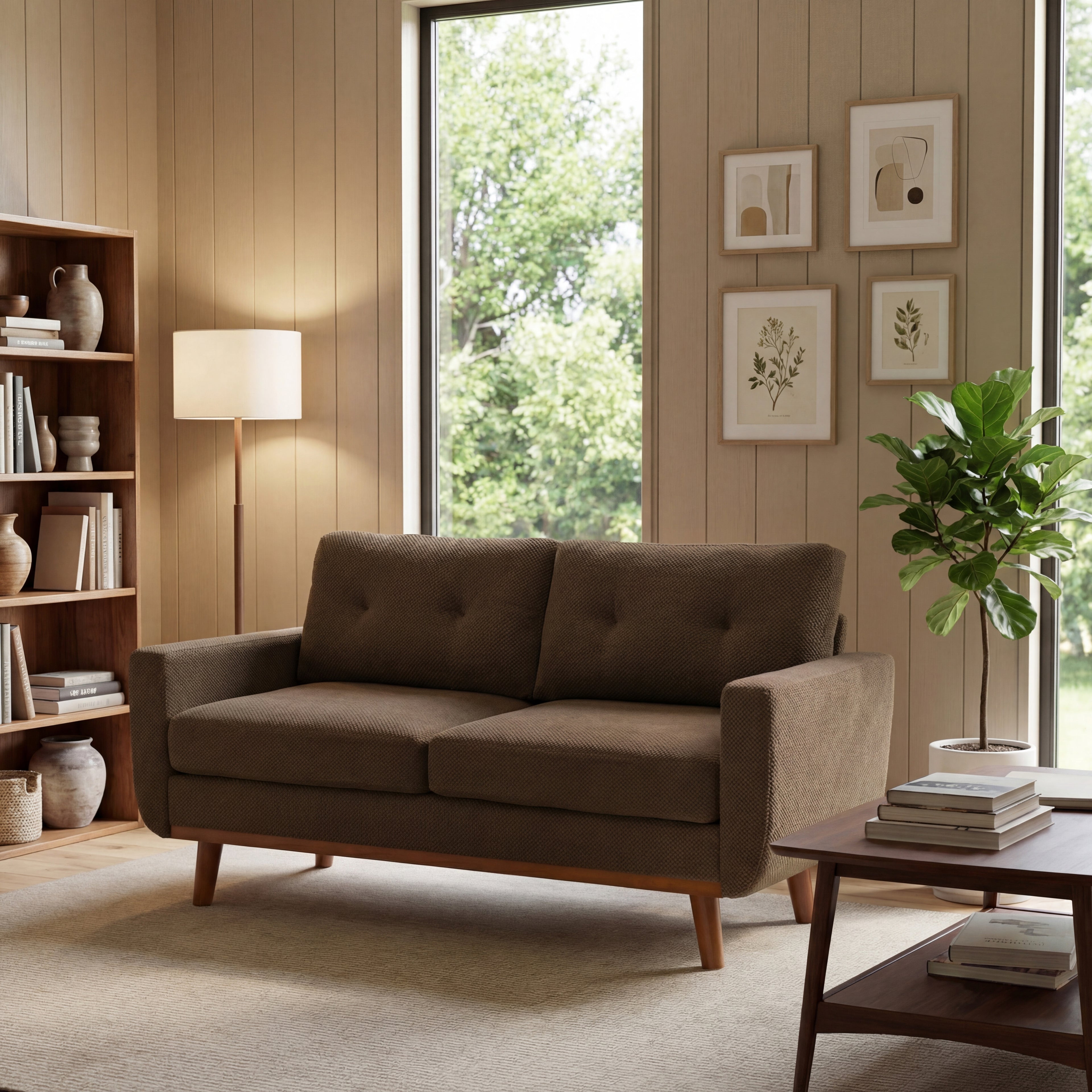 Canapé moderne minimaliste à deux places de 65 pouces